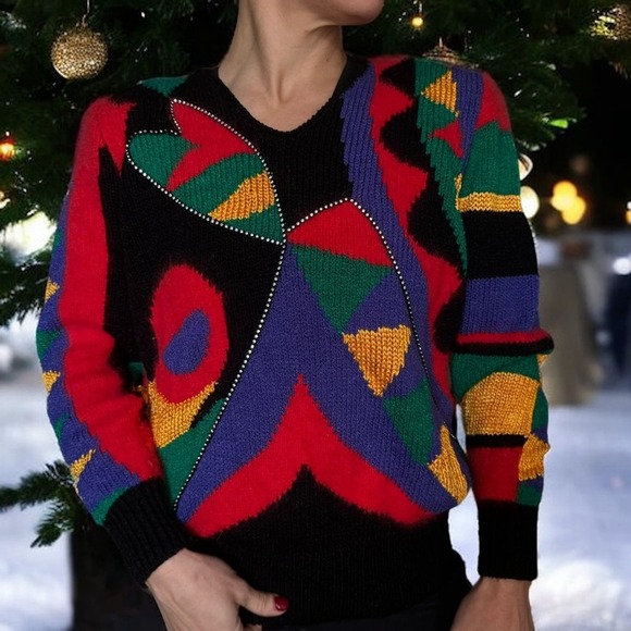 Vintage Wool blend Large Holiday sweater - Picture 6 of 15
